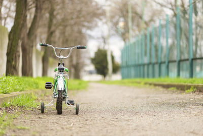 Bicycle on field