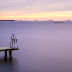 Diving platform over water, sweden