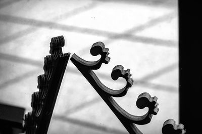 Low angle view of ropes on rope against sky