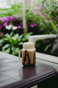 Close-up of drink on table