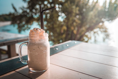 Close-up of coffee on table