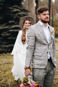 Young couple standing outdoors