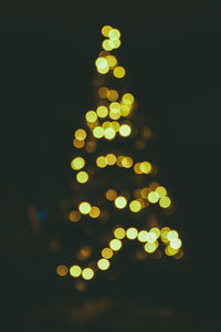 Illuminated christmas lights at night