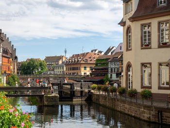 Bridge over river in city