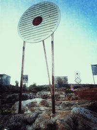 Basketball hoop against sky