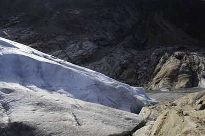 Scenic view of landscape of glacier in norway