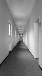 Empty corridor of building