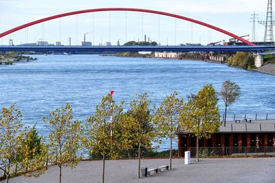 Bridge over river in city