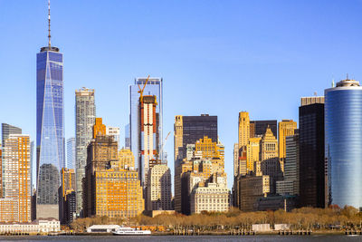 Lower manhattan, viewed from the ferry 