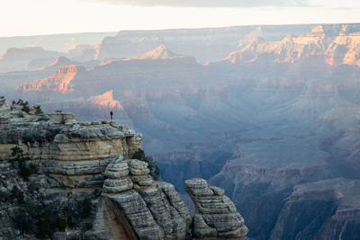 Aerial view of rock formations
