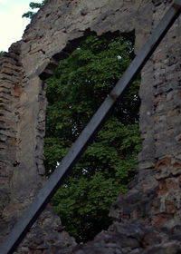 Low angle view of building wall