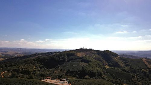 View of landscape against cloudy sky