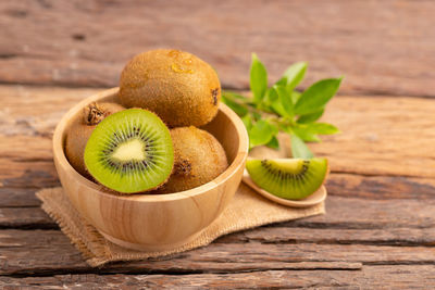 Close-up of fruits on table