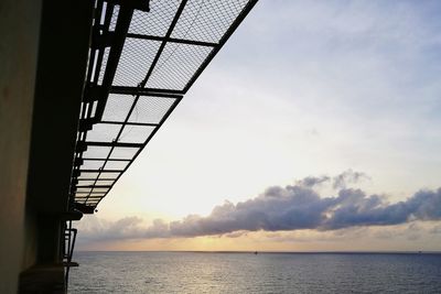 View of sea against cloudy sky