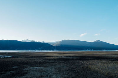 Scenic view of landscape against clear sky