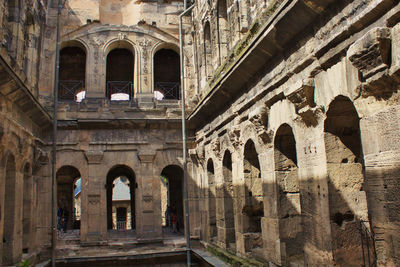 View of the levels of the porta nigra, a well preserved roman portal in trier,  germany