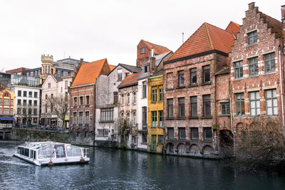 Tourist boat in the leie river