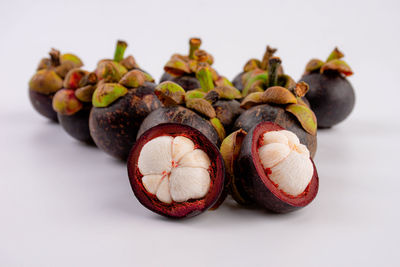 Close-up of food on white background