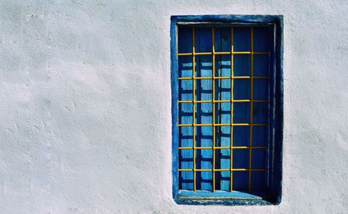 Closed window of building