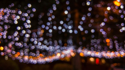 Defocused image of illuminated lights