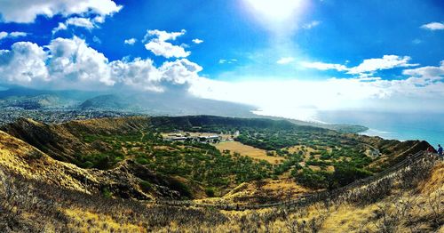 Panoramic view of landscape against sky