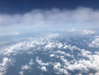 Aerial view of clouds in sky