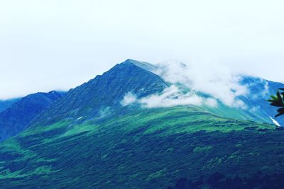 Scenic view of mountain range