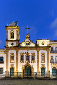 Old and historic church in the central square of the pelourinho in the city of salvador, bahia