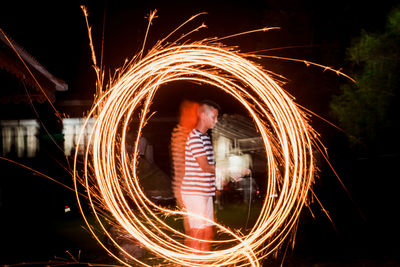 Light trails at night