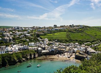 Sunny day on cornish coast