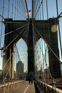 View of suspension bridge