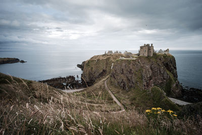 Scenic view of dunnottar castle