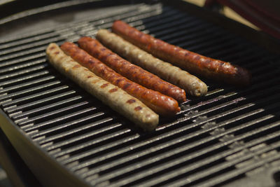 Outdoor bbq grill during hot sunny summer day