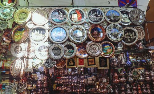 Full frame shot of colorful market stall