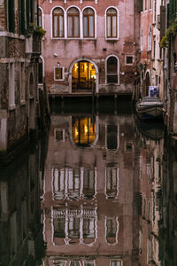 Reflection of buildings in canal