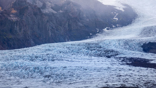 Scenic view of sea during winter