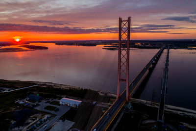 Cable-stayed bridge over the ob river