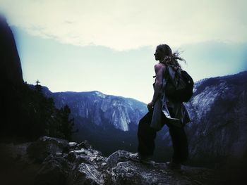 Man standing on mountain