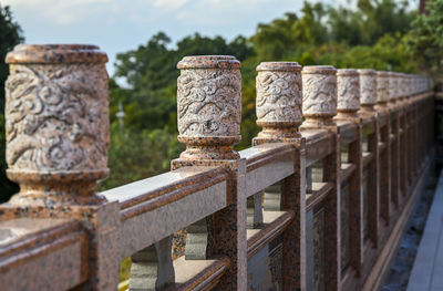 Close-up of wooden gate