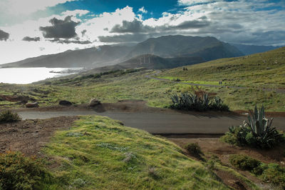 Scenic view of landscape against sky