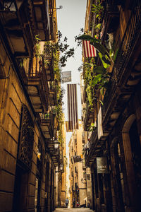 Low angle view of buildings in city