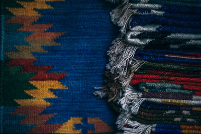 Full frame shot of multi colored textile for sale
