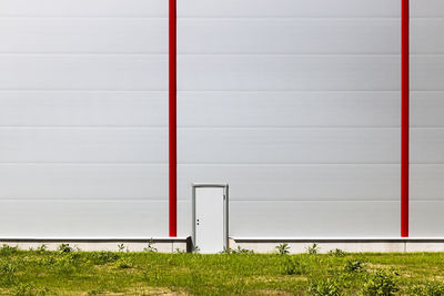 Low angle view of wind turbines