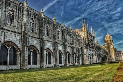 Low angle view of historical building against sky