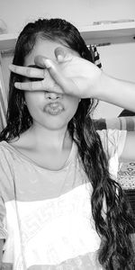 Portrait of smiling young woman