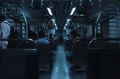 Empty seats in train