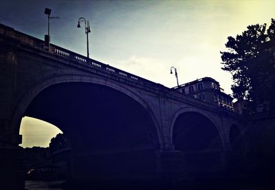 Low angle view of bridge against sky