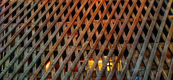 Full frame shot of illuminated metal structure