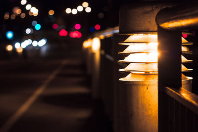 Close-up of illuminated light bulb