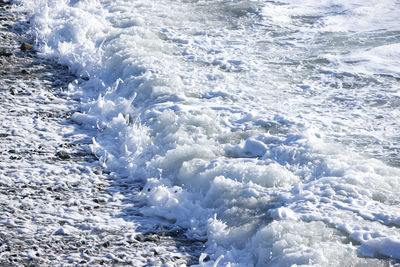 Full frame shot of snow covered field